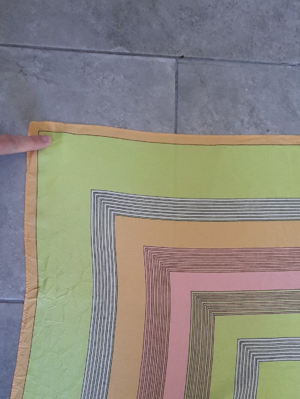 Geometric Print Scarf 27" Square - Picture 7 of 10